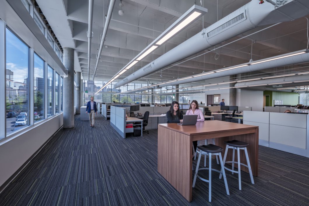 This newly designed office space encourages collaboration and include open spaces where failure is encouraged.