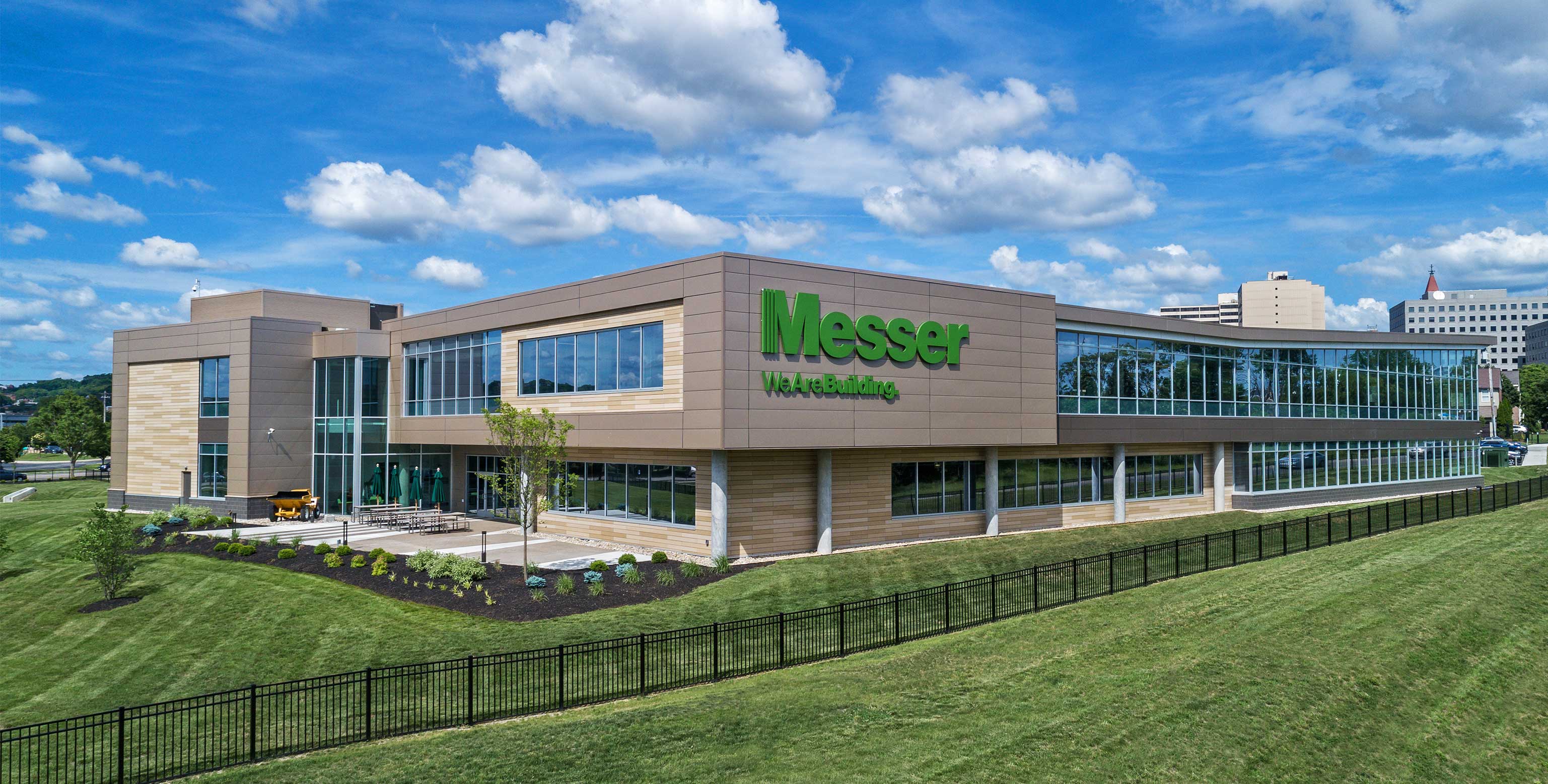 Aerial view of Messer's new corporate headquarters