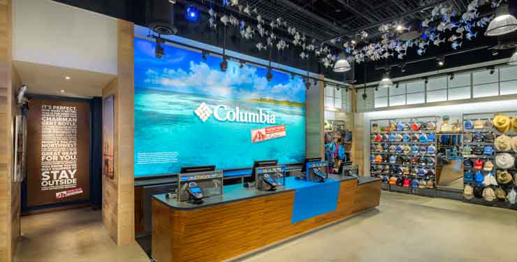 Registers at Columbia Sportswear in Disney Springs, FL