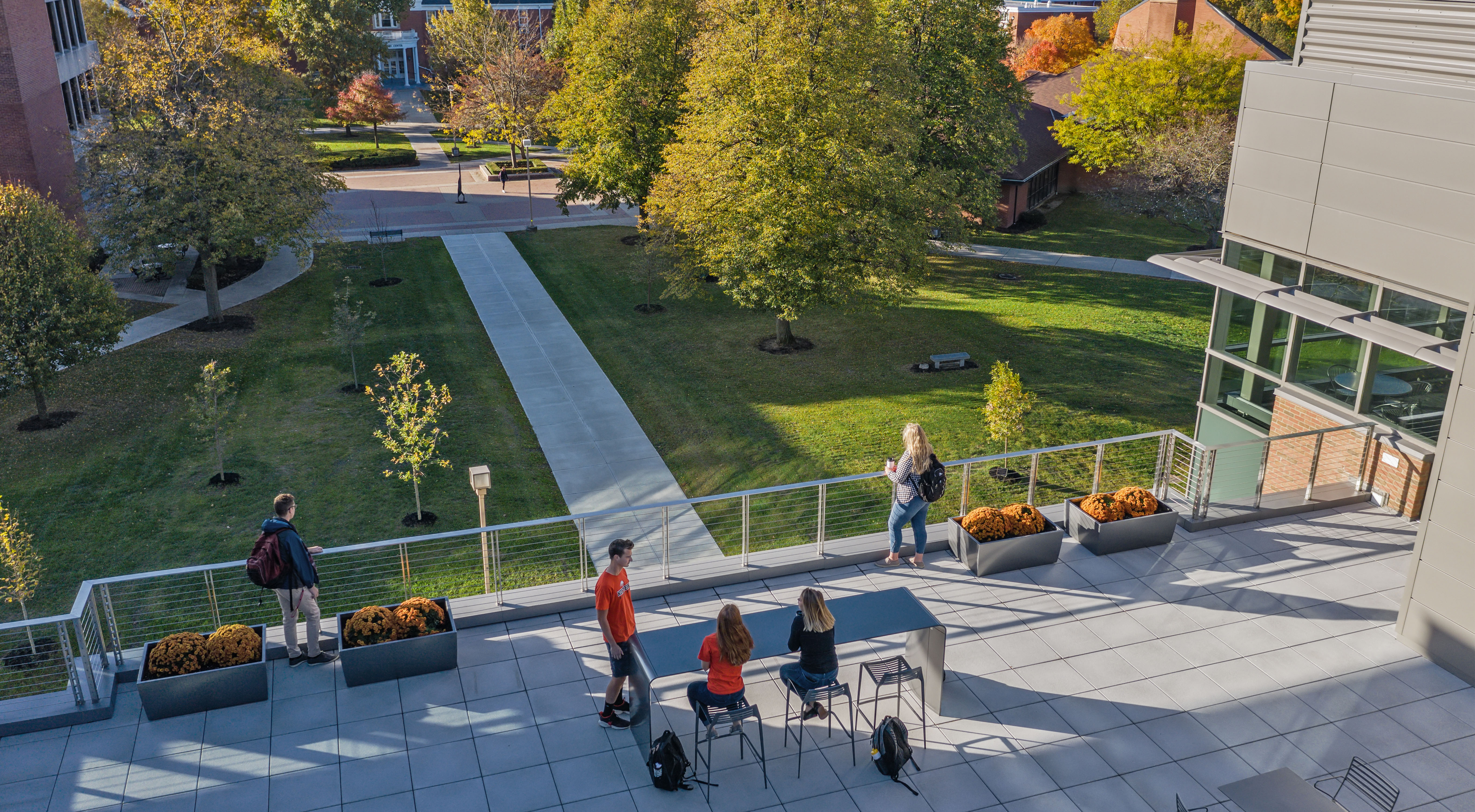 A view of the rooftop terrace