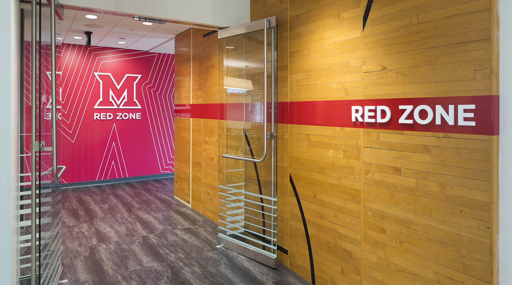 Entry way to the Red Zone at Miami University