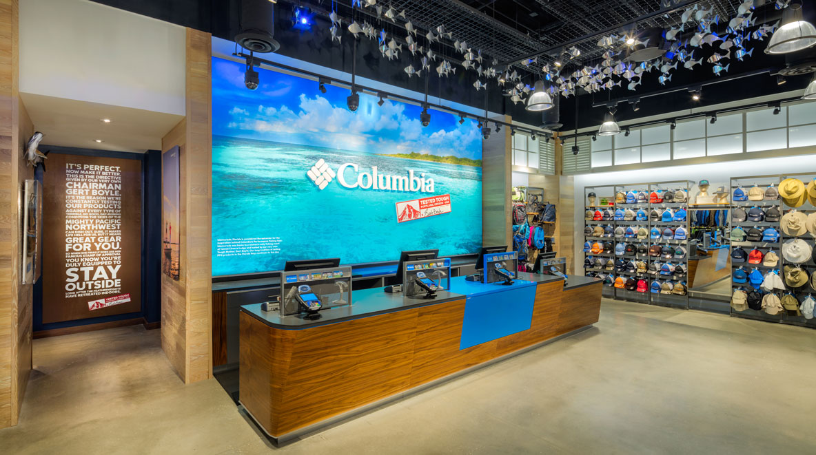 The Columbia shopper's journey is sprinkled with visual adventures at nearly every turn.