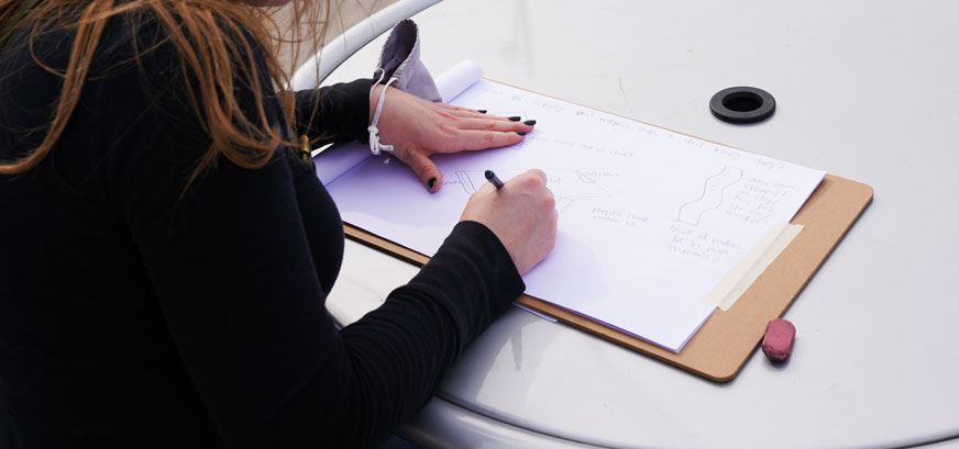 Woman sketching