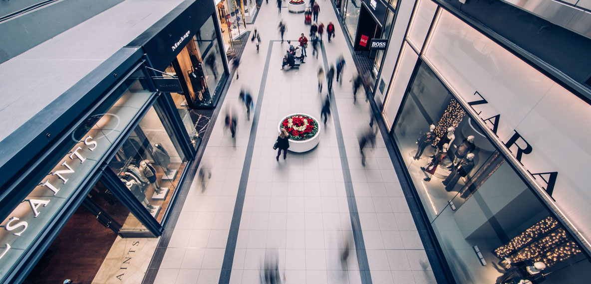 Shoppers in a Shopping Mall