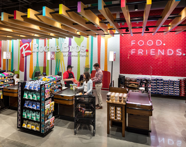 cash registers at Roche Bros. Arsenal Yards