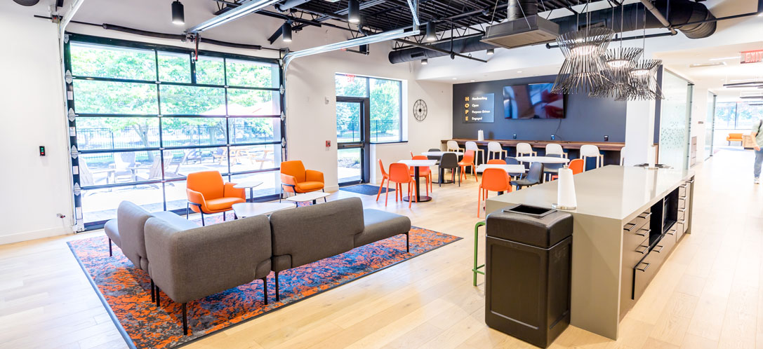 Interior view of Forge Biologics office respite space