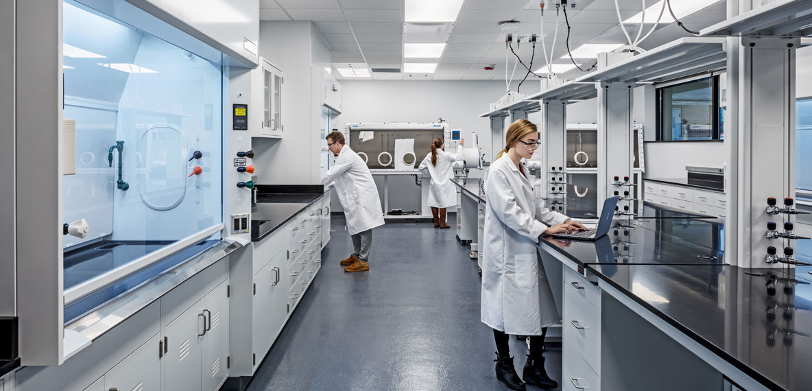 Interior shot of Glennan Lab at Case Western Reserve University