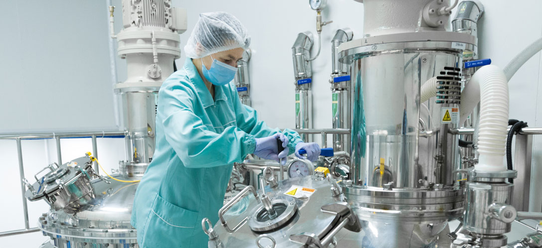 Woman working in a manufacturing facility