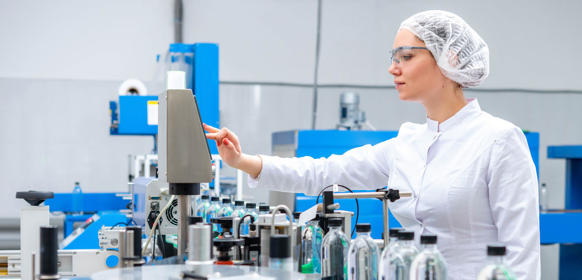 Woman working in a manufacturing facility