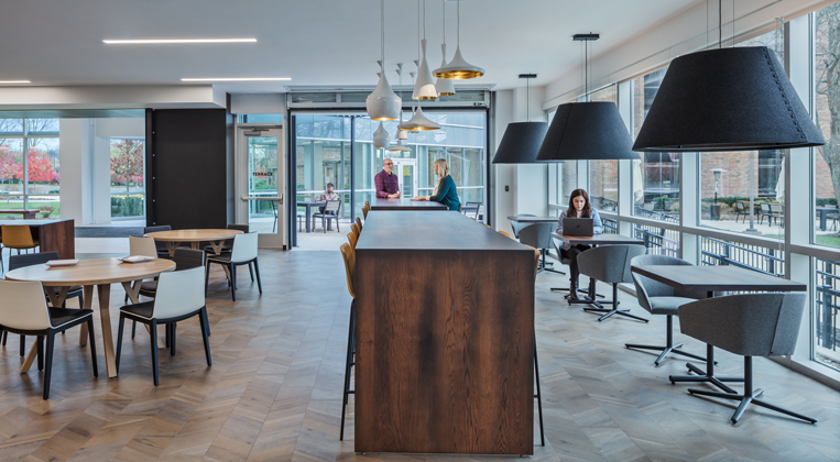 Interior image of Four Corner Café within Wendy's newly renovated corporate headquarters