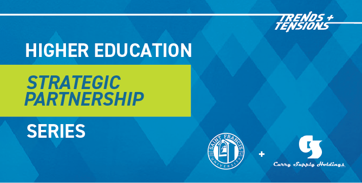 Saint Francis University graphic for the Higher Education Strategic Partnership series