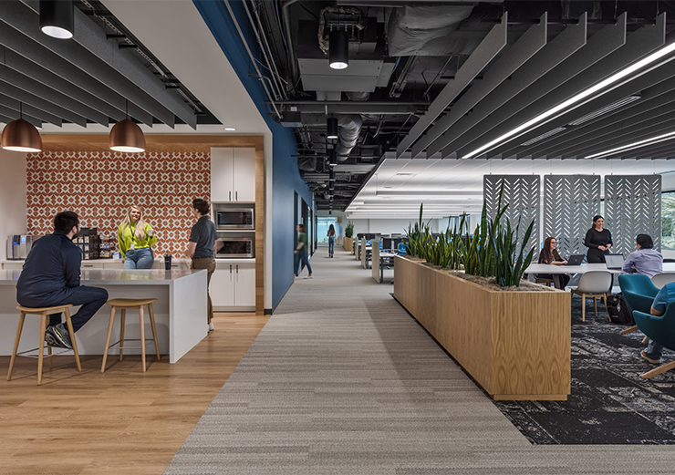 The new Forcepoint office was designed with an open concept, allowing employees to connect whereever they are.