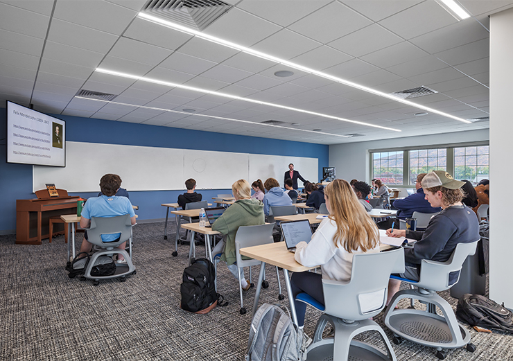 Lycoming College Trachte Music Center's classrooms are wide and bright with the necessary resources for student success and creativity.