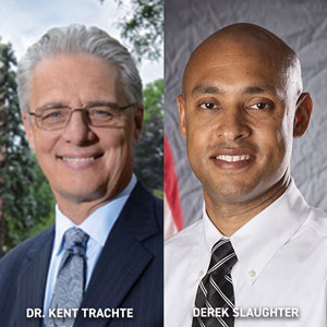 Headshots of Dr. Kent Trachte and Derek Slaughter