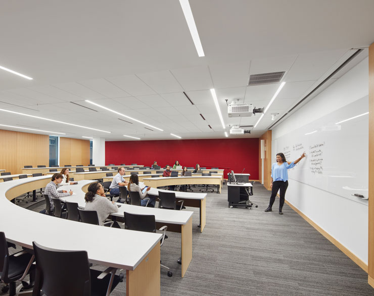 Students in the new UC Law classroom