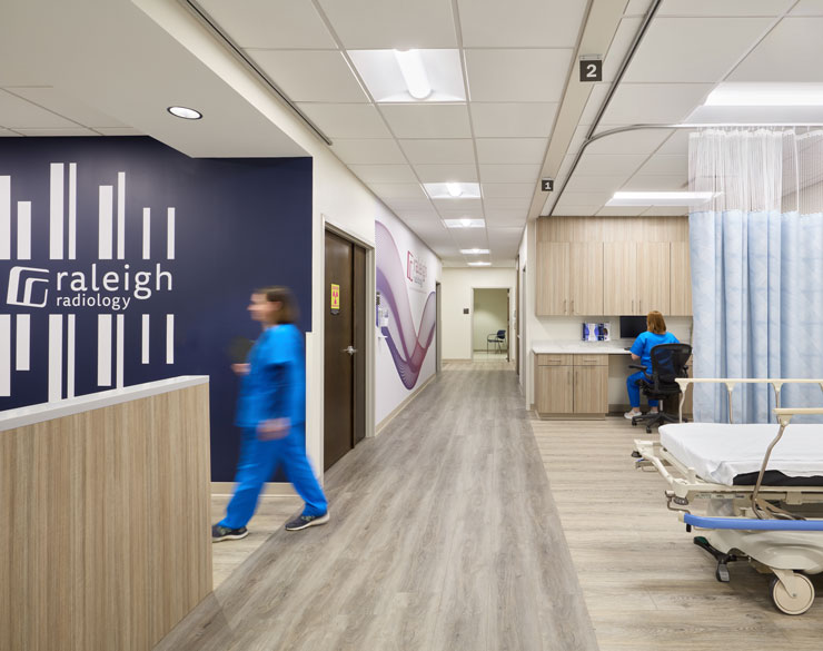 People working at Raleigh Radiology Midtown center in Cary, NC.