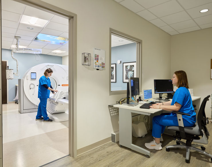 People working at Raleigh Radiology Midtown center in Cary, NC.
