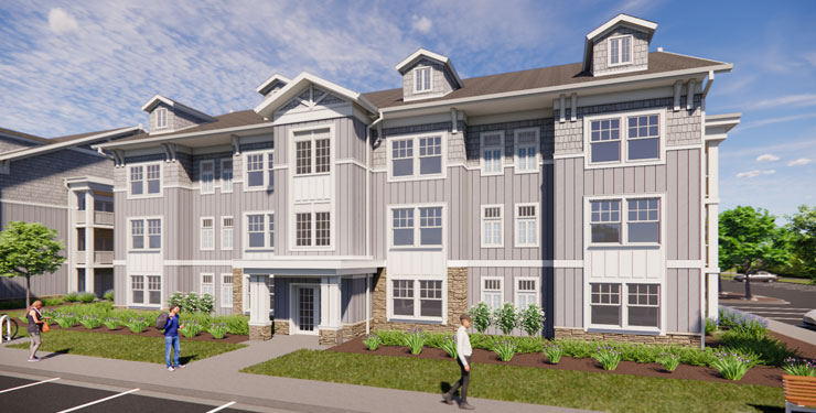 Rendering of Cedarville's New Apartment Complex Building