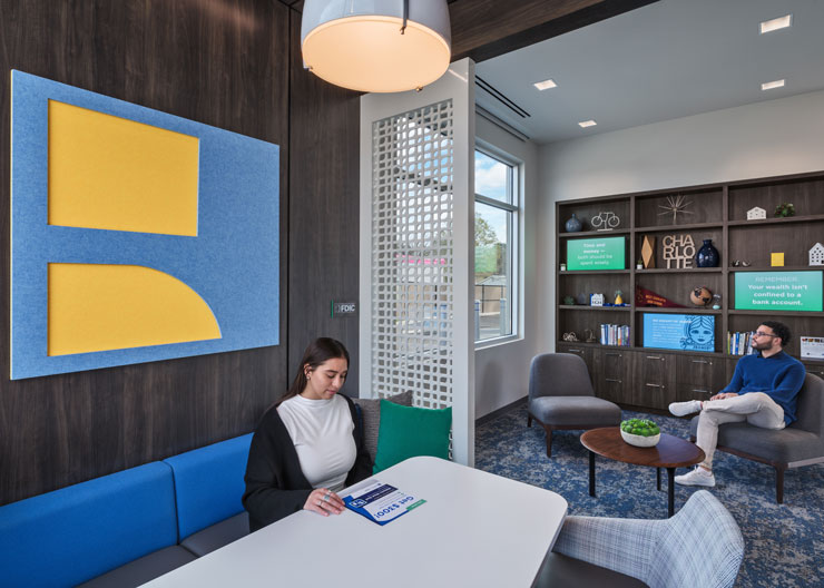 private meeting space within fifth third's new charlotte branch