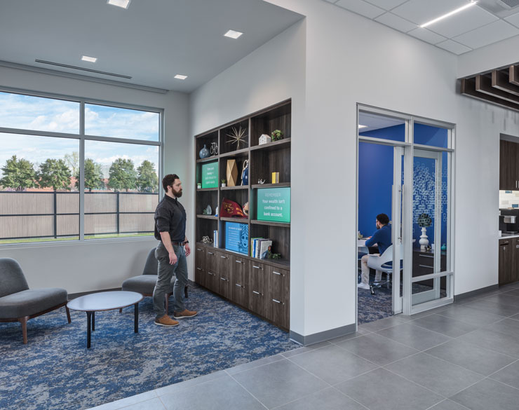 alternate view of the interior of fifth third's new charlotte branch