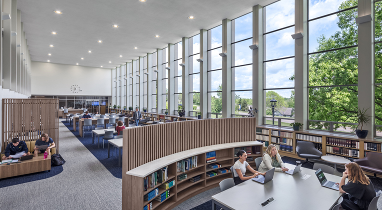 Students study in Mount St. Joseph University's library
