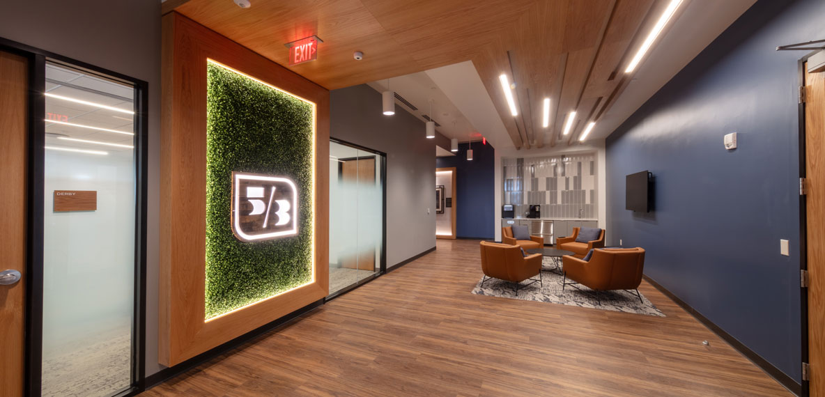 Lobby of Fifth Thirds new renovated Louisville office