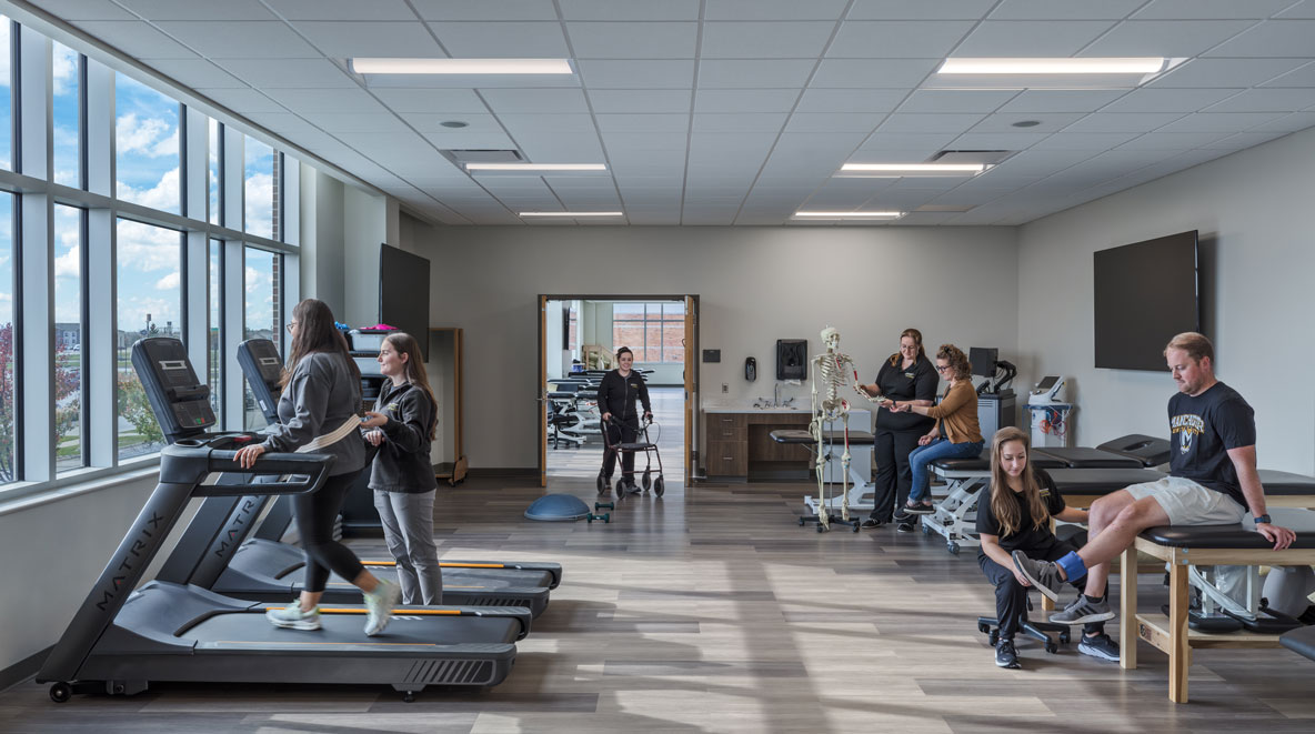 Manchester University Health Sciences Physical Therapy room in action