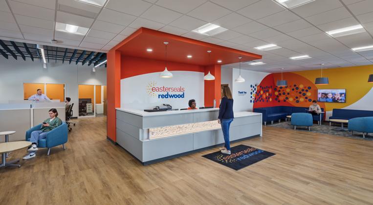 The reception area at Easterseals Redwood