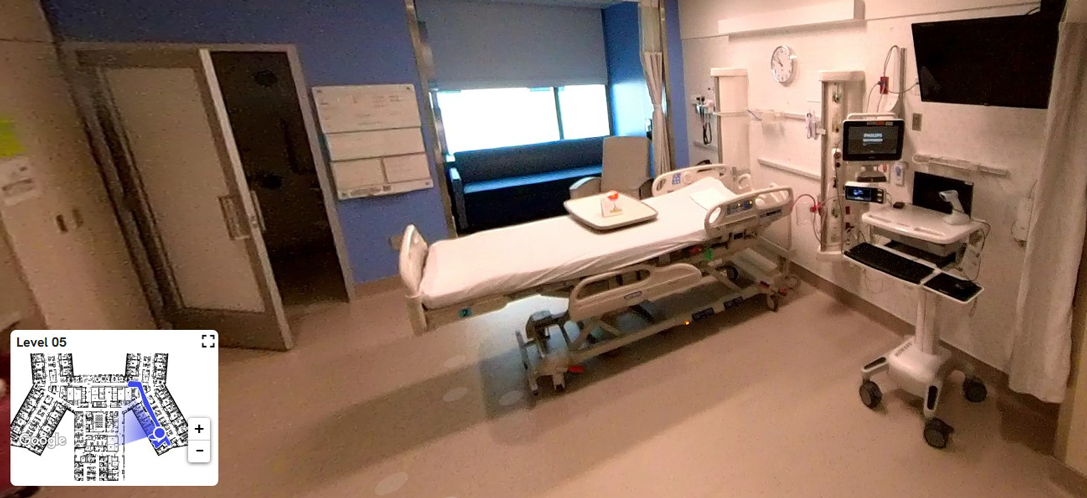 Digital twins enable users to navigate a space remotely, with overlaid floor plans that support quick orientation and spatial understanding, which is especially helpful for off-site teams.