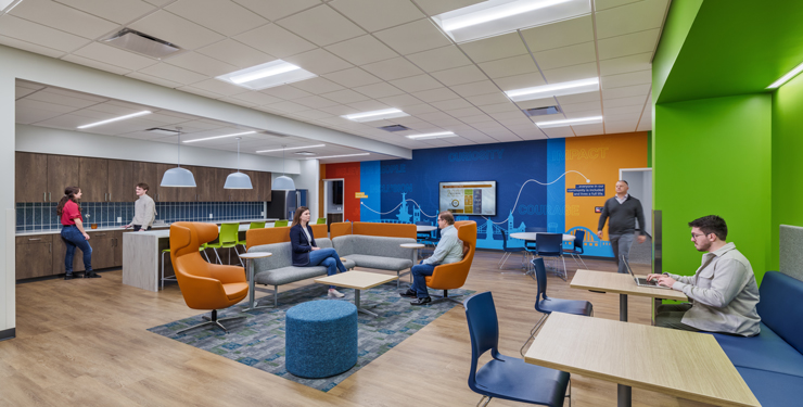 common meeting area/workspace in easterseals redwood