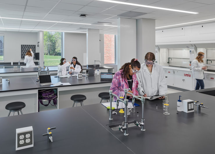 Students working in lab