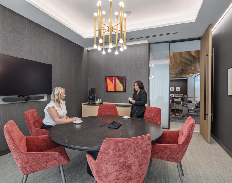 meeting room with circle table