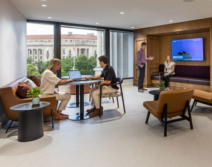 Open office lounge space