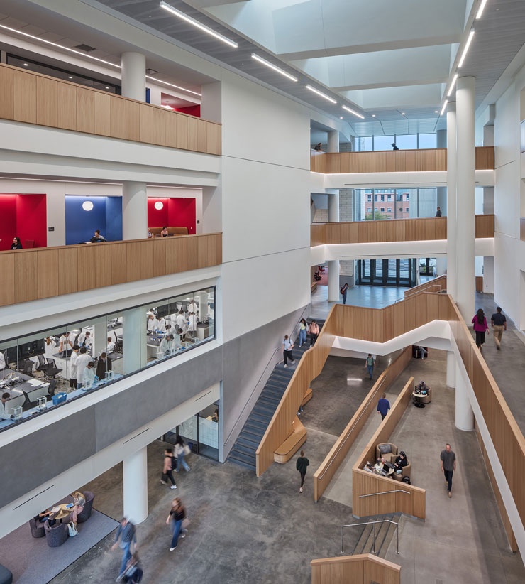 Atrium inside of the University of Cincinnati's New Old Chemistry Building