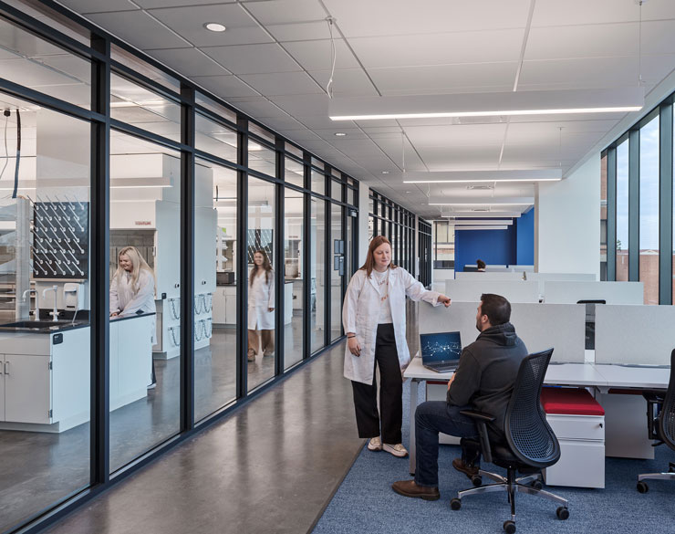Laboratory and work space inside of the University of Cincinnati's New Old Chemistry Building