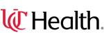 UC Health Logo Red UC on the left, health in black on the right with a registered trademark 