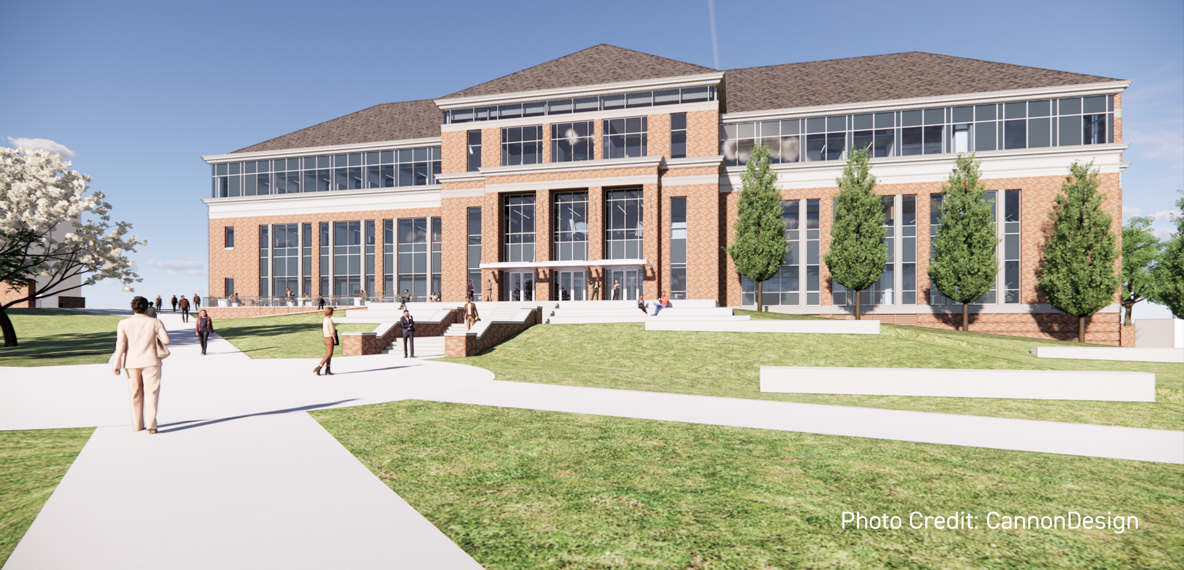 Rendering of Miami University McVey Data Science building