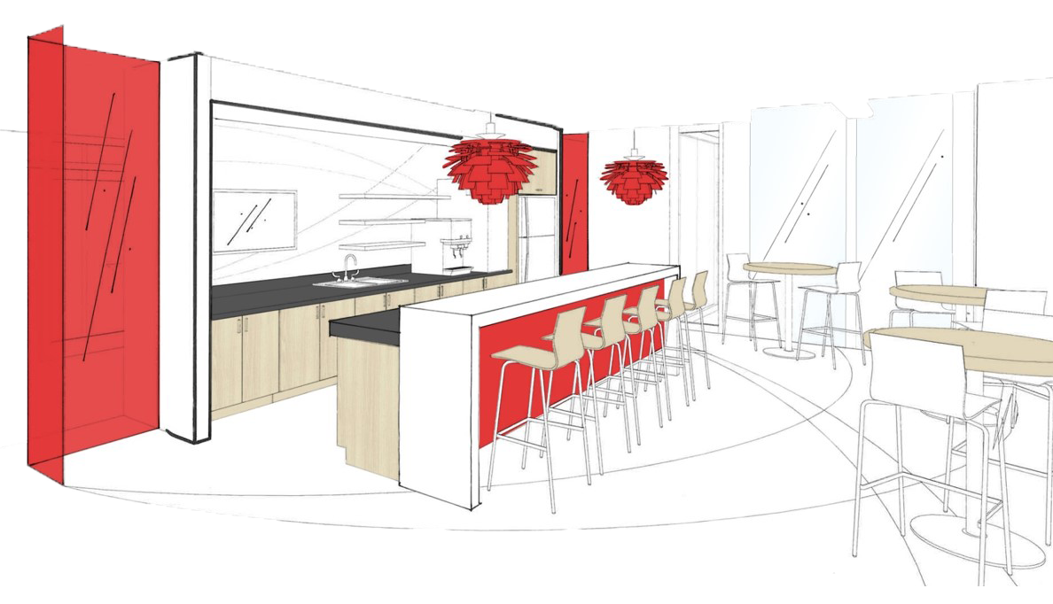 Sketch of Safelite kitchen