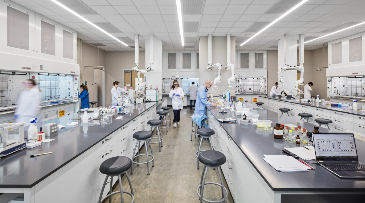 Ohio University's new lab spaces within Clippinger