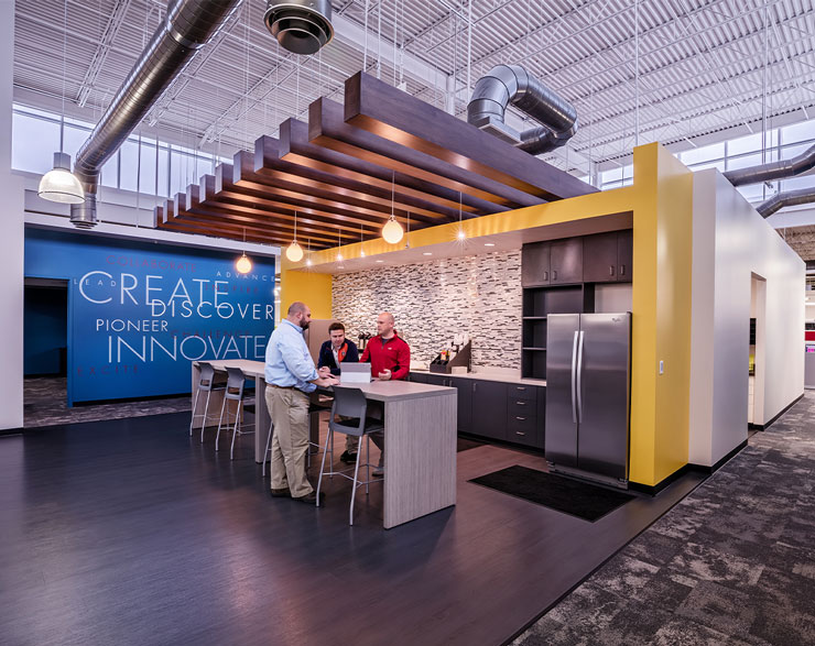 The kitchen area at AK Steel