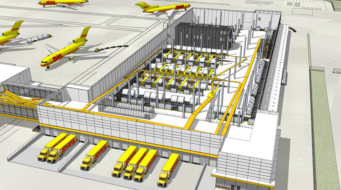 Aerial view of the DHL Building 5