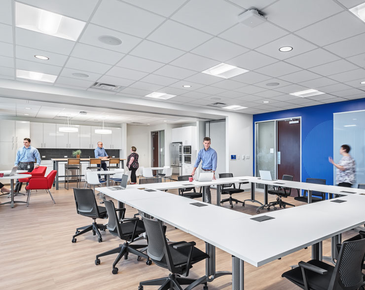 Large meeting space at P&G Virginia Beach office