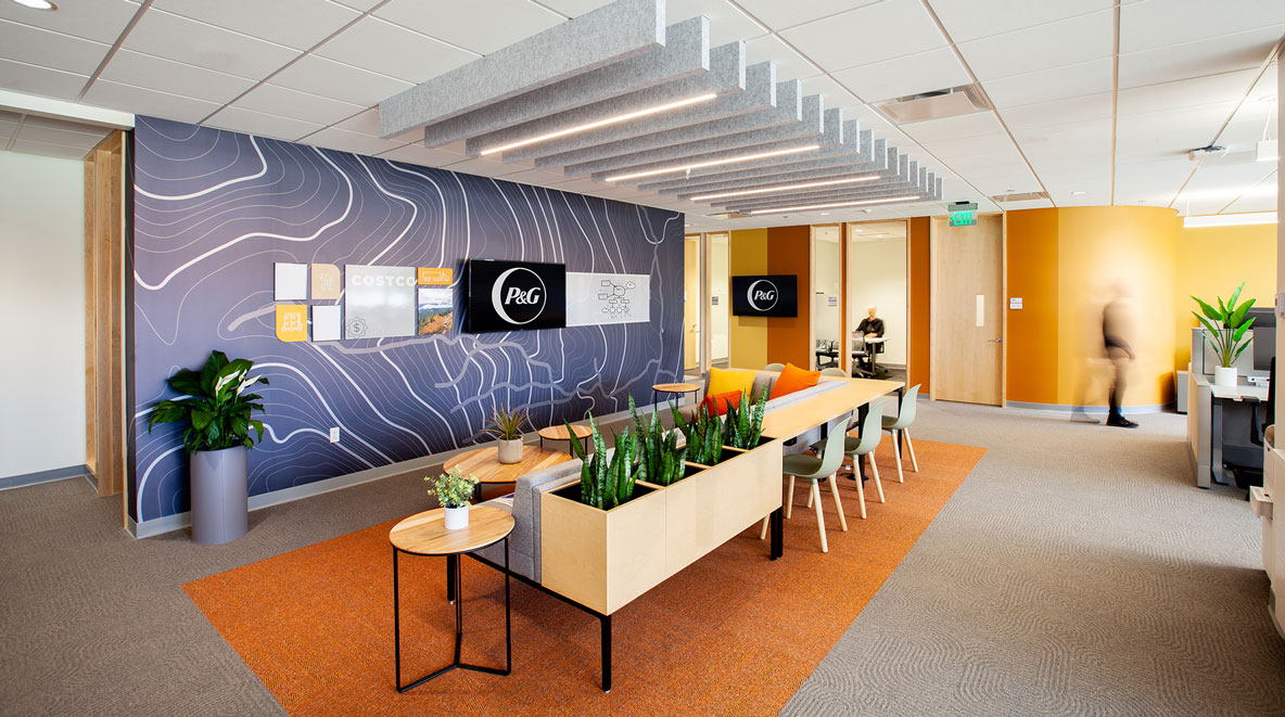 Interior shot of P&G Seattle office