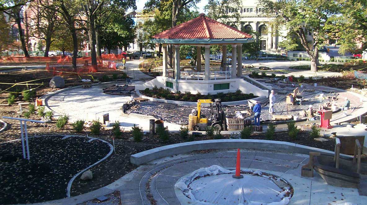 Construction of Washington Park play area