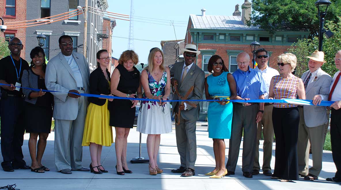 Ribbon cutting at Washington Park