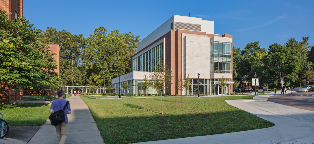 An exterior shot of Ohio University's new chemistry building