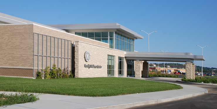 The exterior of General Electric's Family Health and Wellness Center