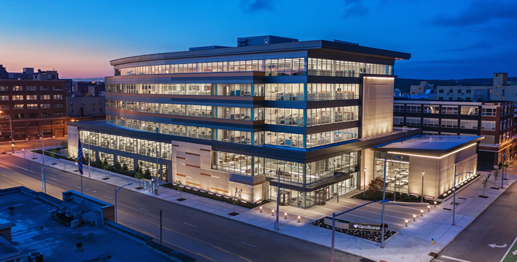 CareSource Pamela Morris Center at night