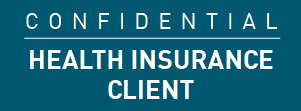 A logo that states "Confidential Health Insurance Client"