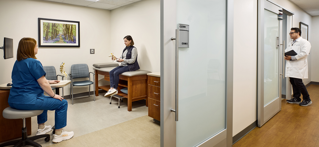 Image of patient rooms within a hospital
